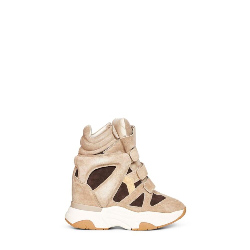 Isabel Marant Women Sand Brown Suede Balskee Sneakers